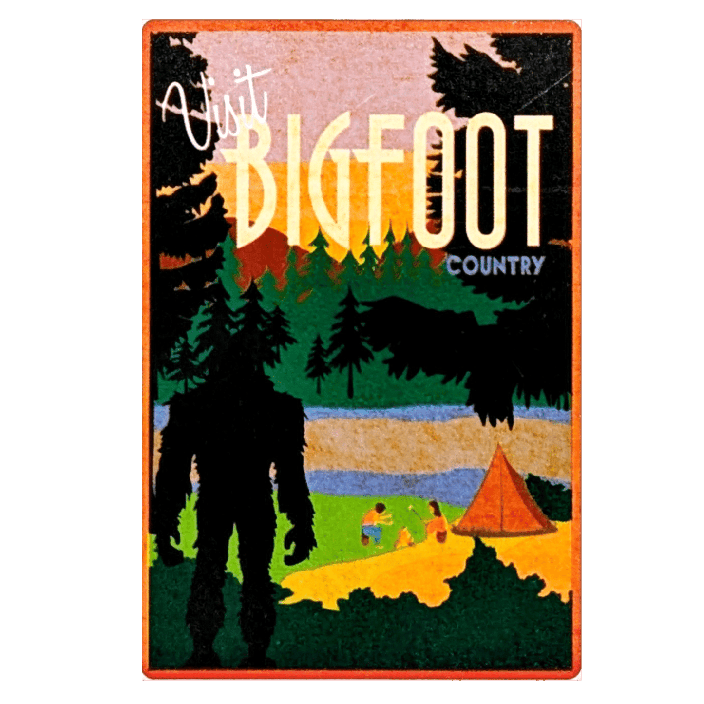 Bigfoot Vintage Poster Magnet image 0