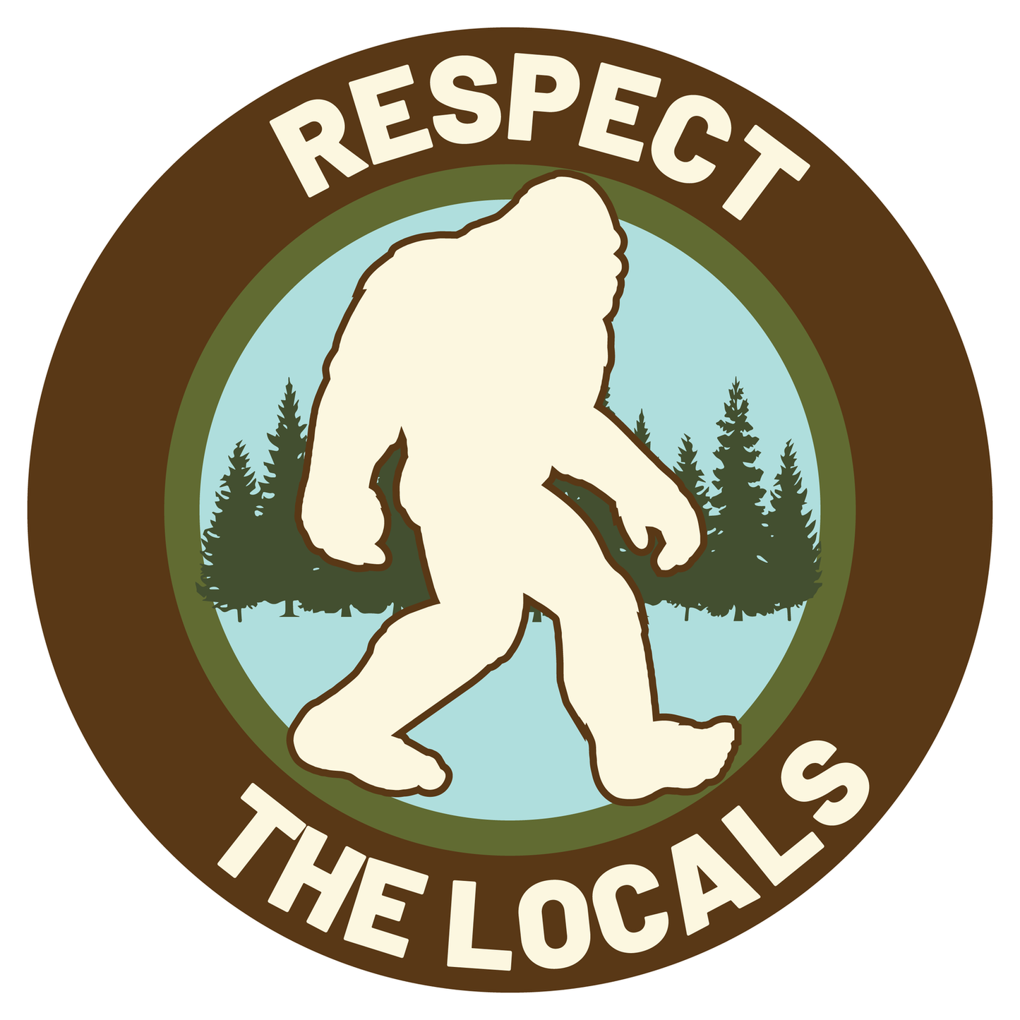 Respect the Locals Bigfoot Sticker - Standard image