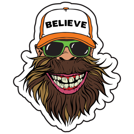 Bigfoot Trucker Hat Sticker image 0