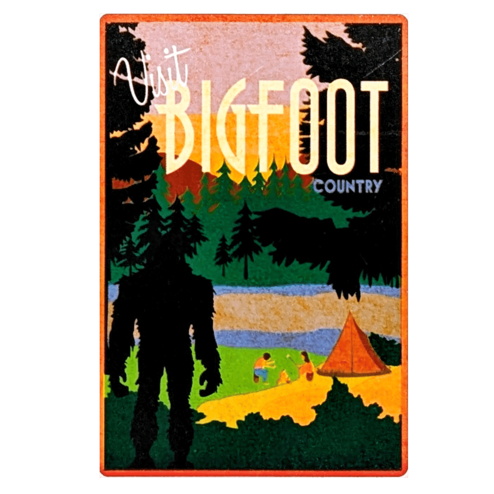 Bigfoot Vintage Poster Magnet image 0