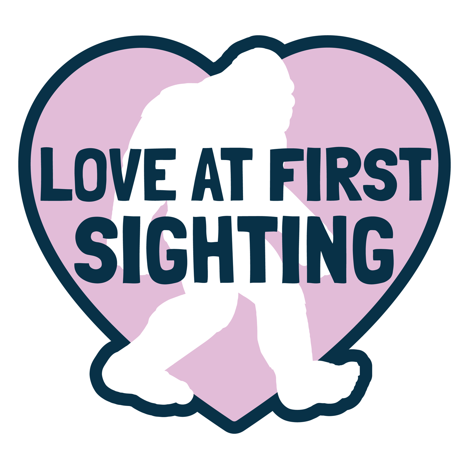 Love at First Sighting Bigfoot Sticker - Standard image