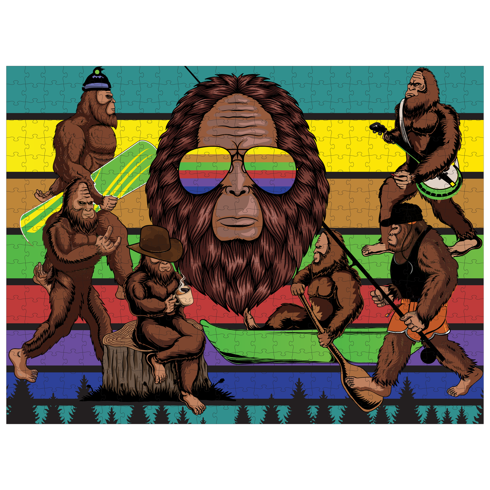 Bigfoot Recreation Colorful 500 Piece Puzzle image 2