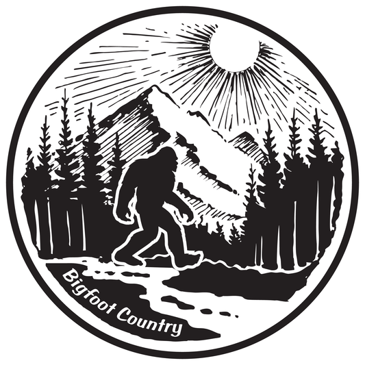 Bigfoot Country Circle Sticker image 0