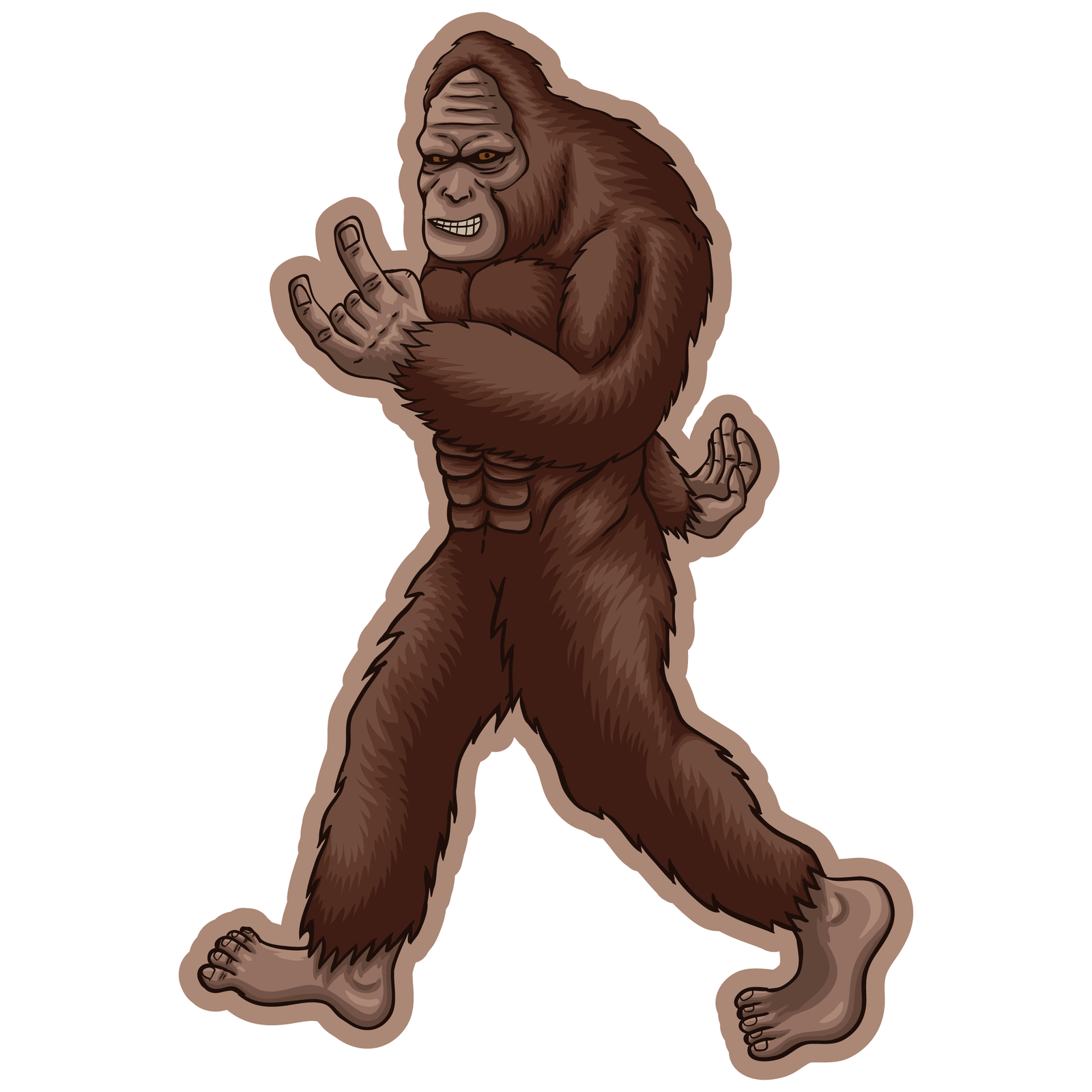 Standard Rock On Bigfoot Sticker - Standard image