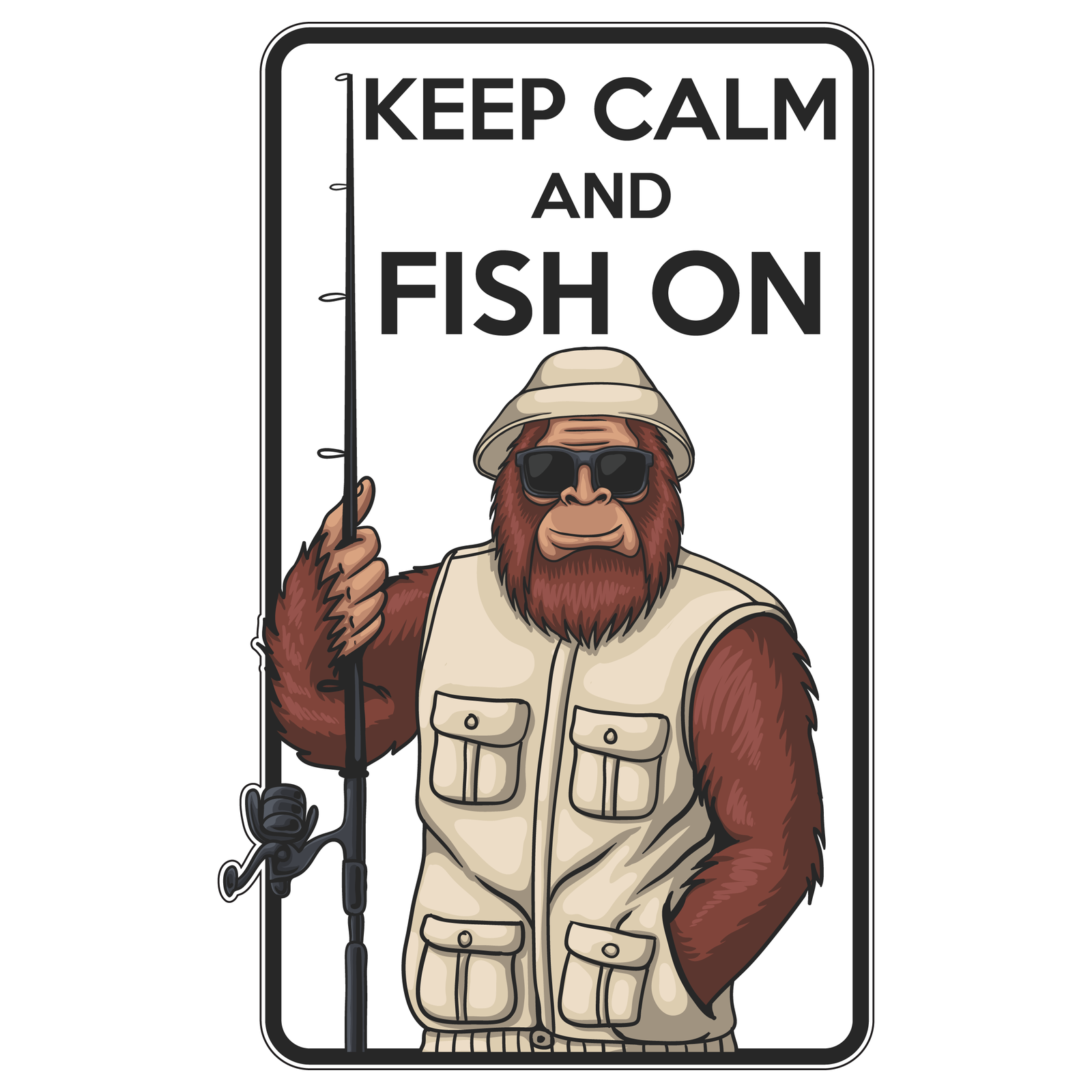 Keep Calm Bigfoot Sticker - Standard image
