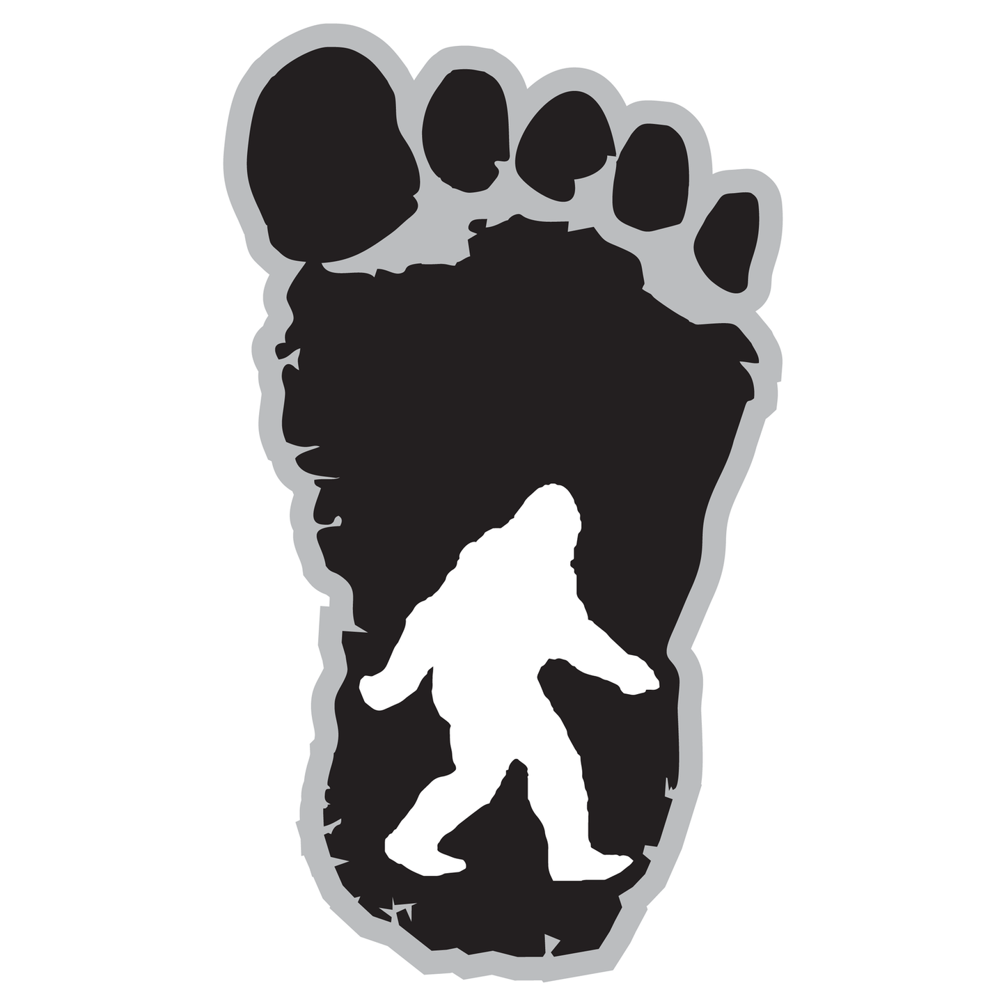 Bigfoot In Footprint Sticker image 0