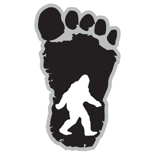 Bigfoot In Footprint Sticker image 0