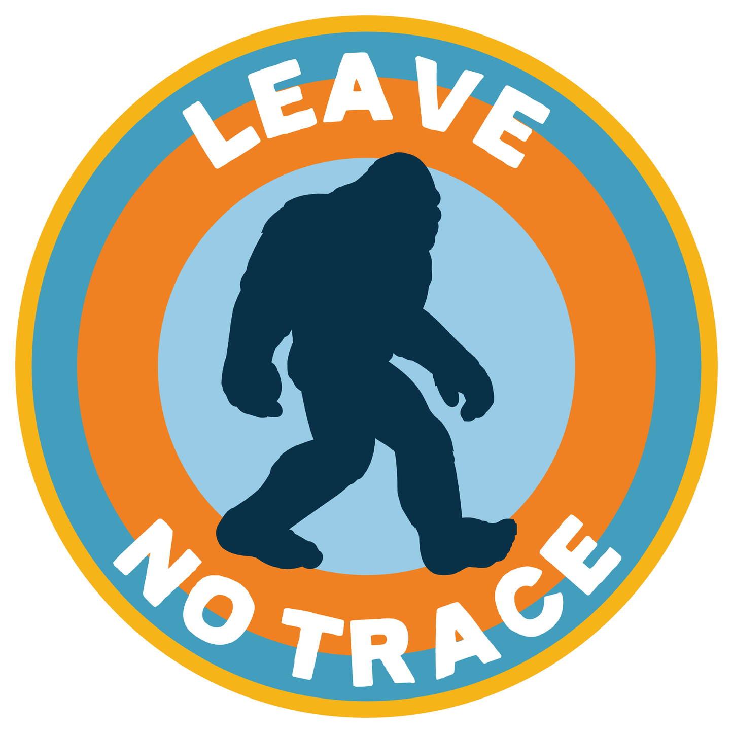 Leave No Trace Bigfoot Sticker - Mini image