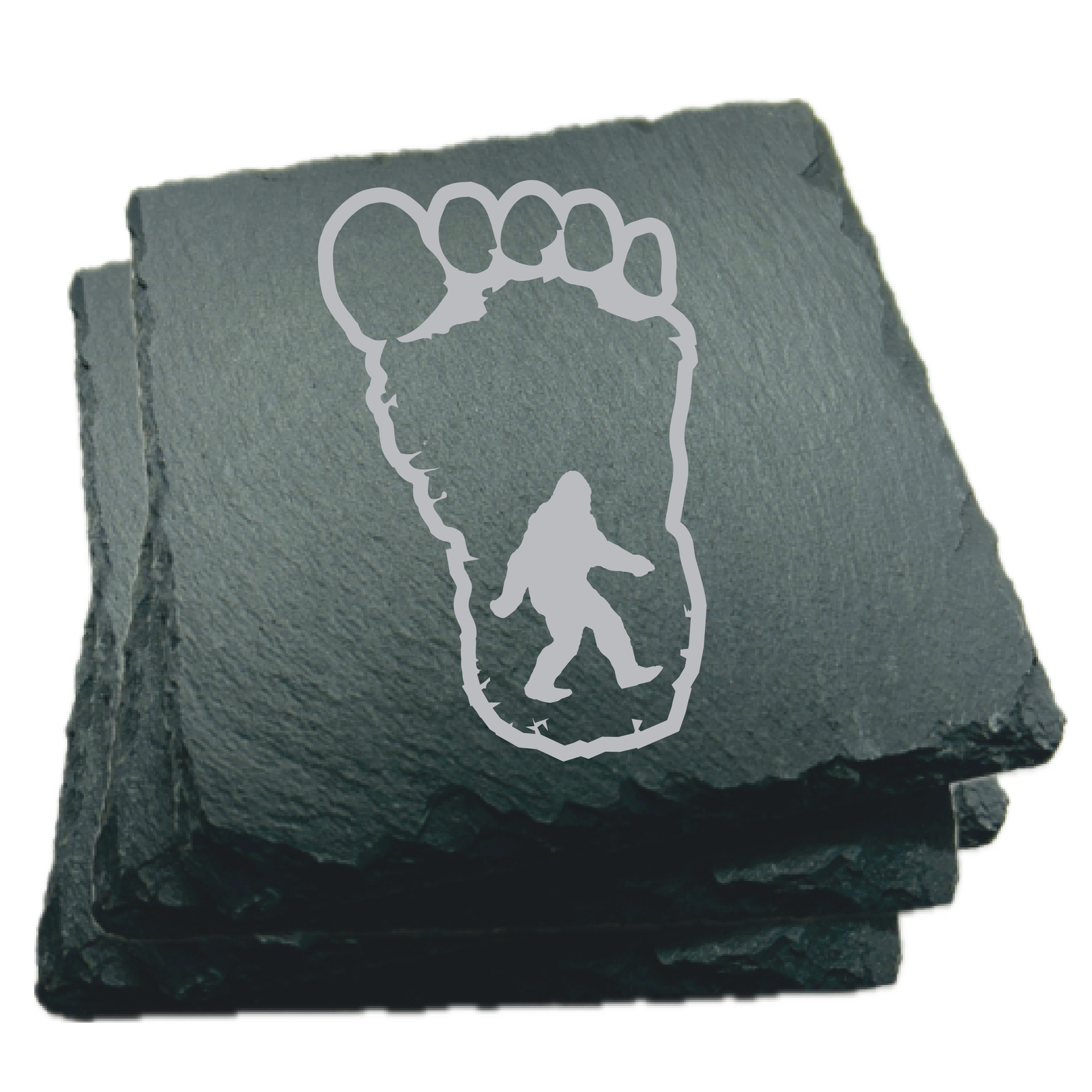 Bigfoot Laser Etched Slate Coaster image 0