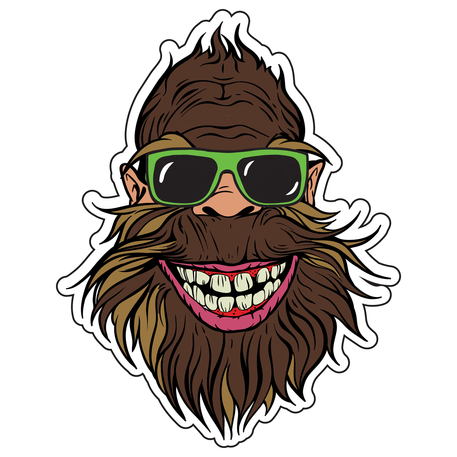 Sunglasses Bigfoot Sticker image 0